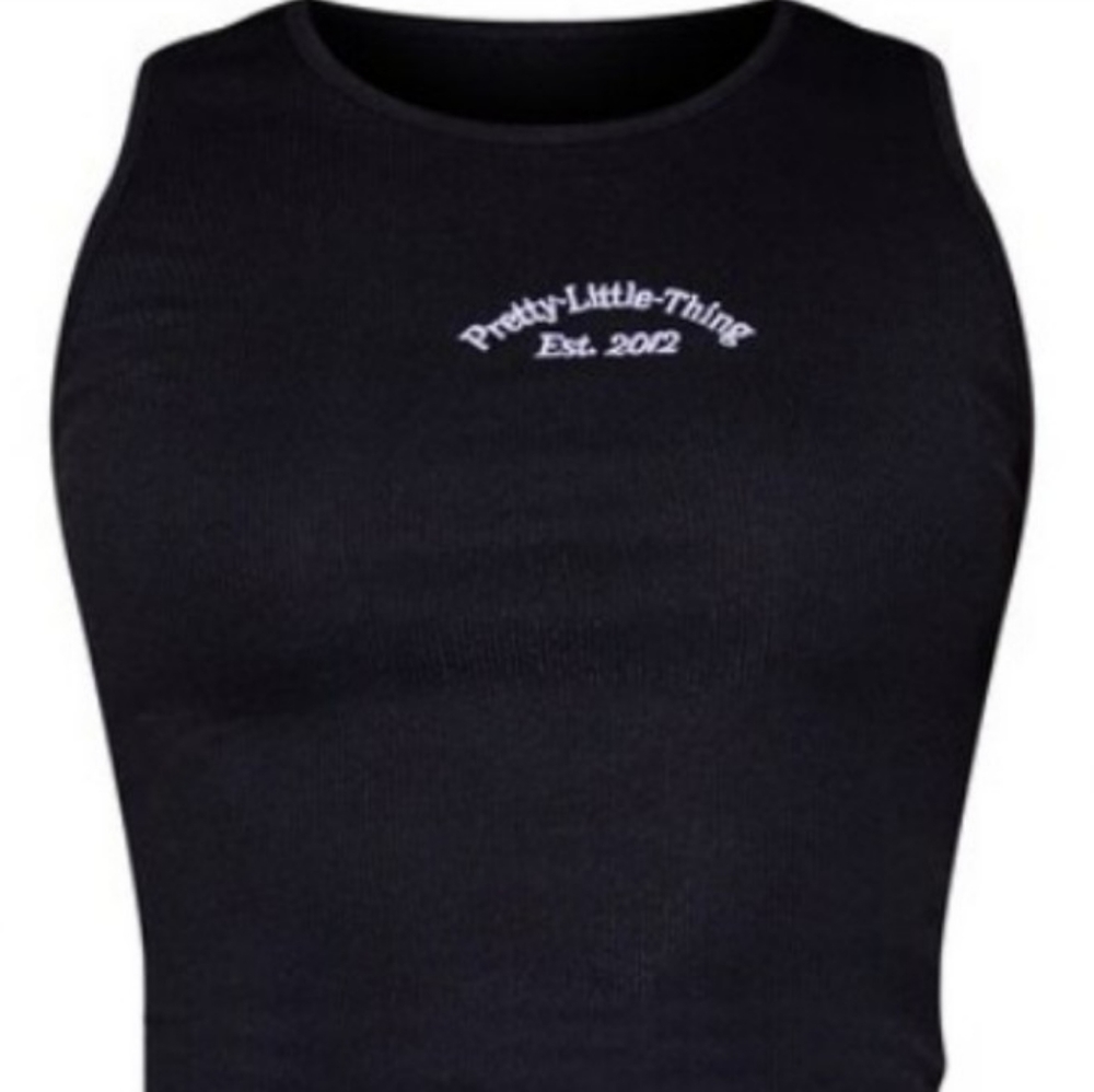 Pretty little thing black tank top